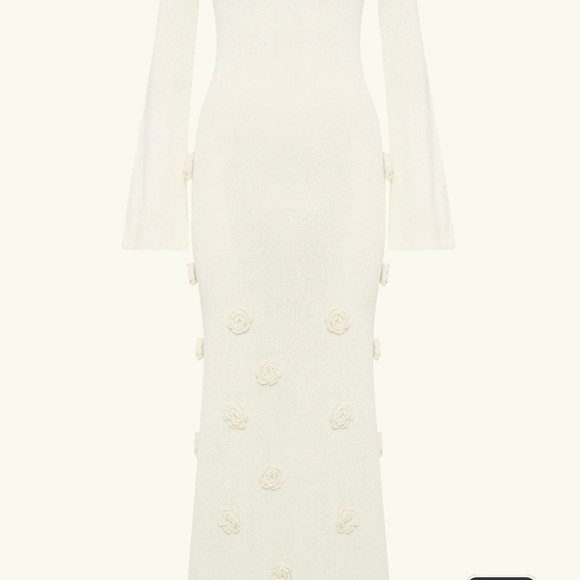 Meshki Kiki Off-Shoulder Maxi Dress in Ivory - Picture 4 of 4